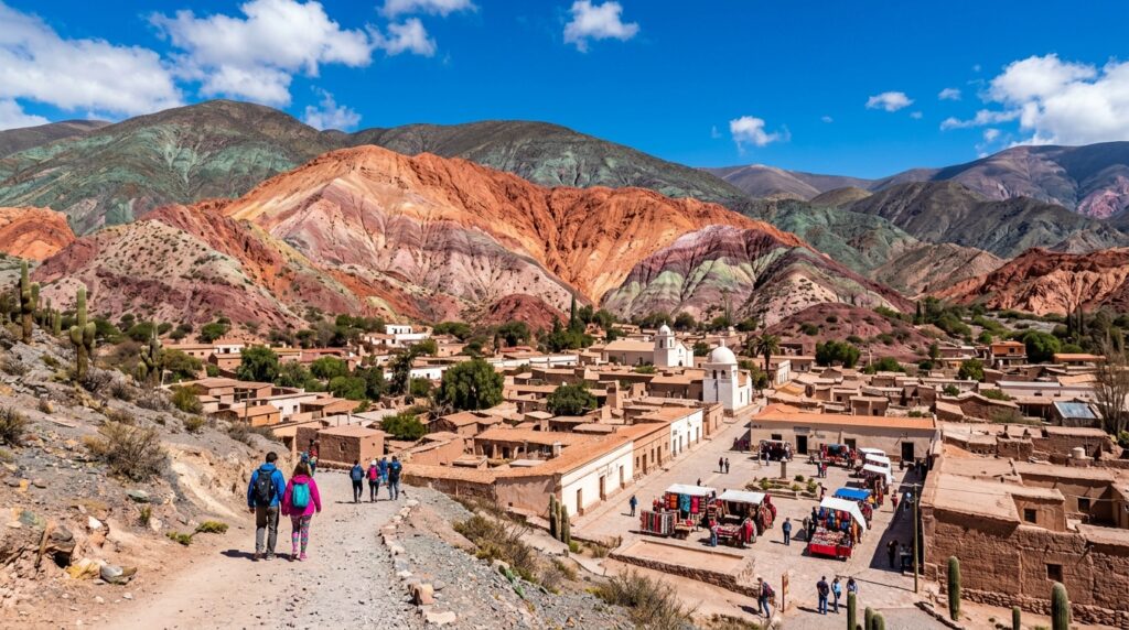 Argentina rainbow mountains Cerro de los Siete Colores