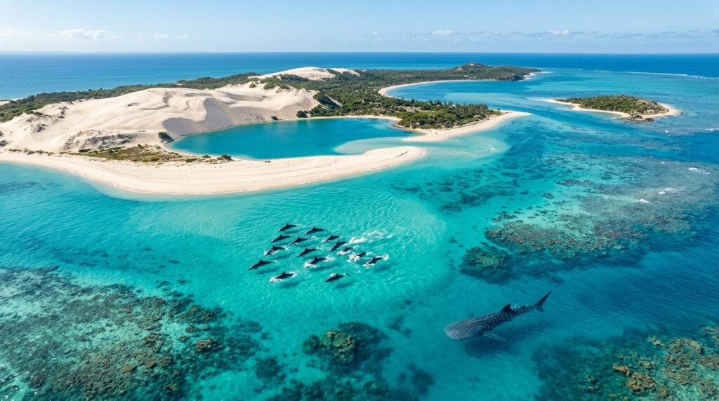 Bazaruto Archipelago Mozambique with pristine empty beaches