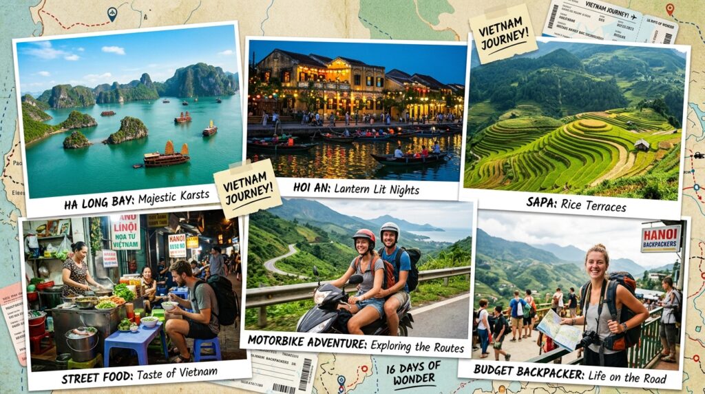 Collage of Vietnam highlights