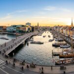 Panoramic view of Copenhagen cityscape