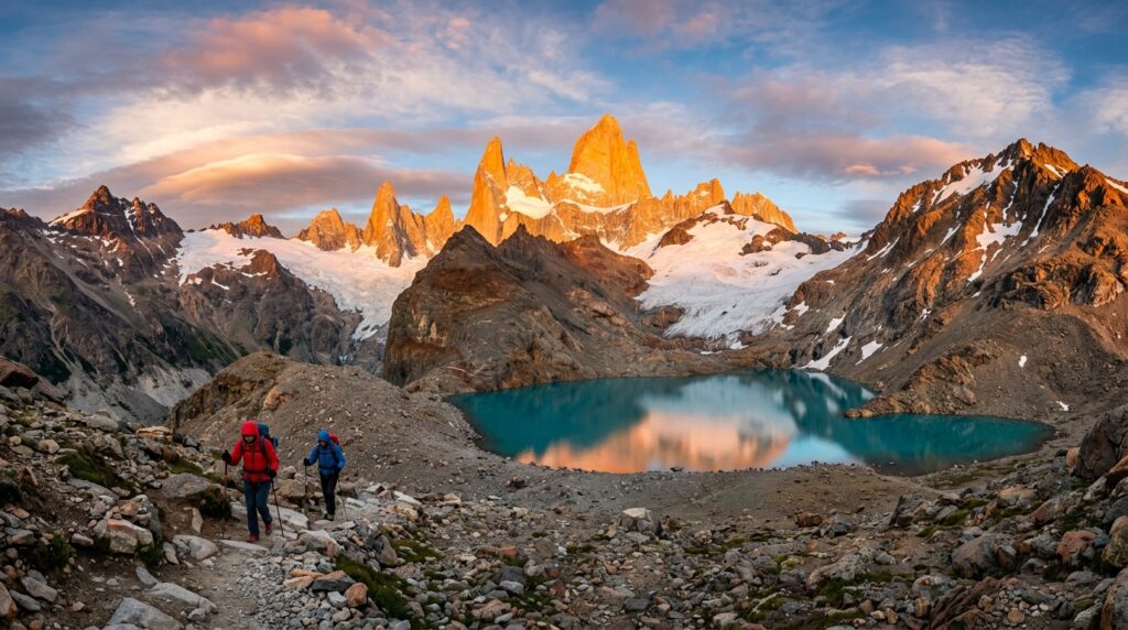 Patagonia Argentina Mount Fitzroy at sunrise