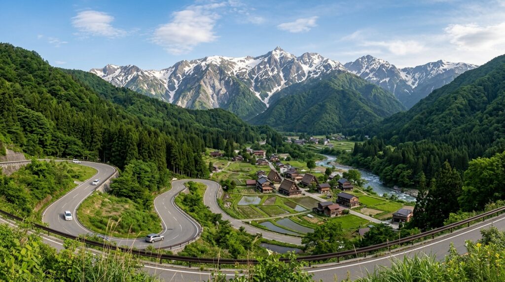 Take a Scenic Drive Through the Japanese Alps