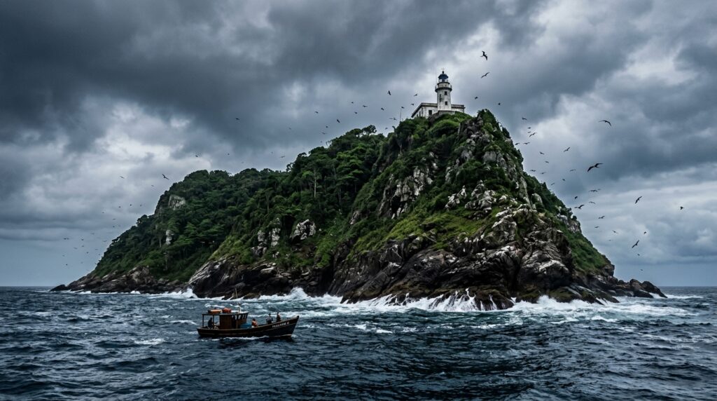Dramatic photograph of Snake Island
