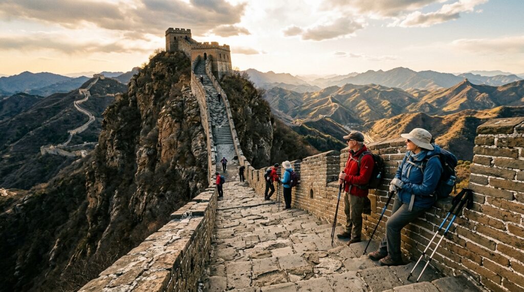 Hikers_climbing_Great_Wall_stairs