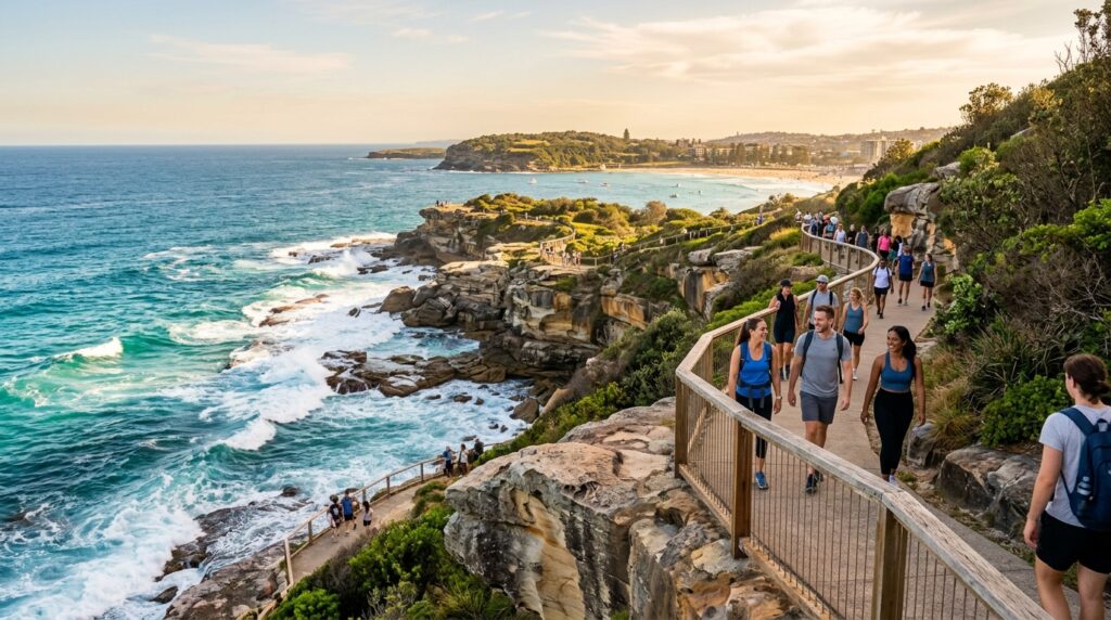 The Bondi to Coogee coastal walk in Sydney