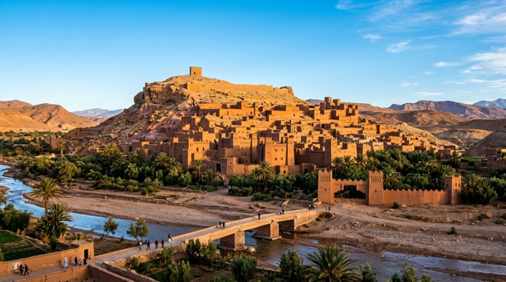 The ancient clay kasbah of Ait Ben Haddou in Morocco