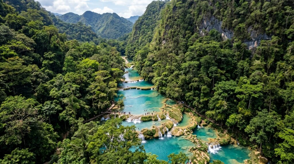 Turquoise_pools_cascading_in_jungle