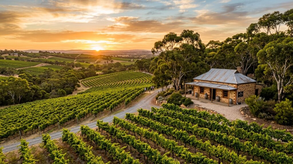 Vineyards in the Barossa Valley near Adelaide, South Australia