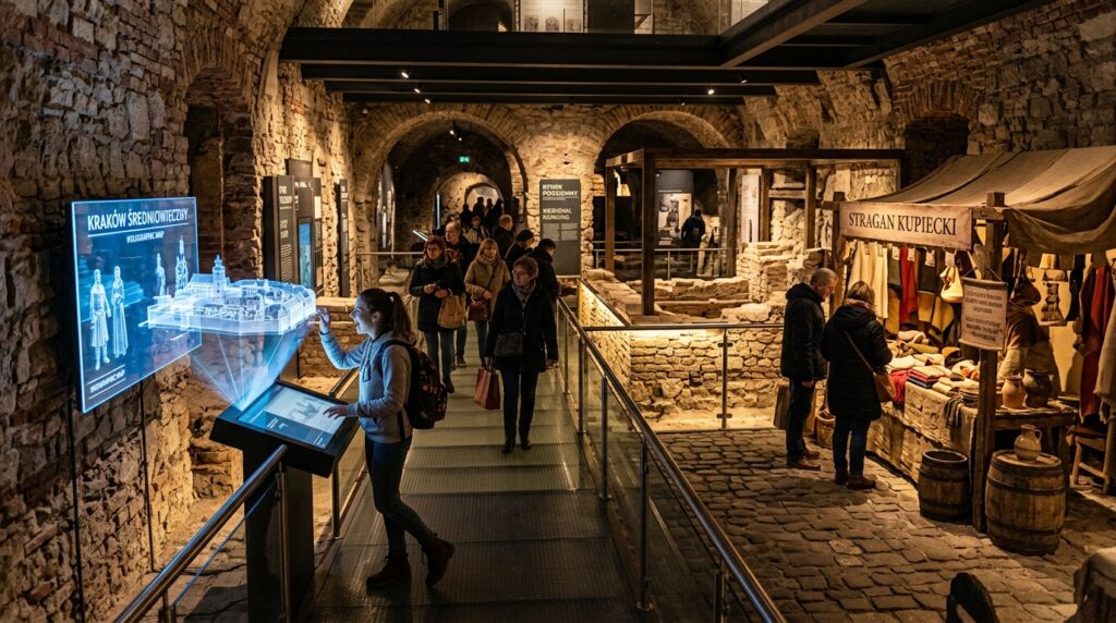 Rynek Underground Museum with medieval archaeological exhibits